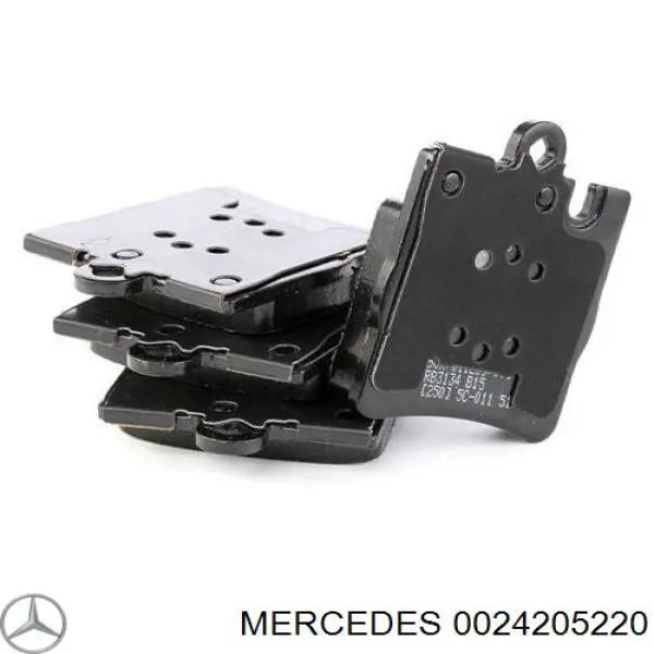0024205220 Mercedes колодки гальмові задні, дискові
