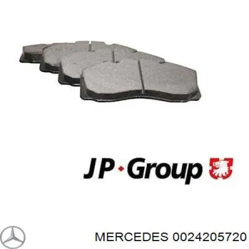 Колодки гальмові задні, дискові 0024205720 Mercedes