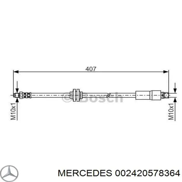 002420578364 Mercedes супорт гальмівний передній лівий