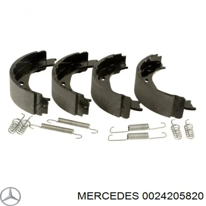 0024205820 Mercedes колодки ручника/стоянкового гальма