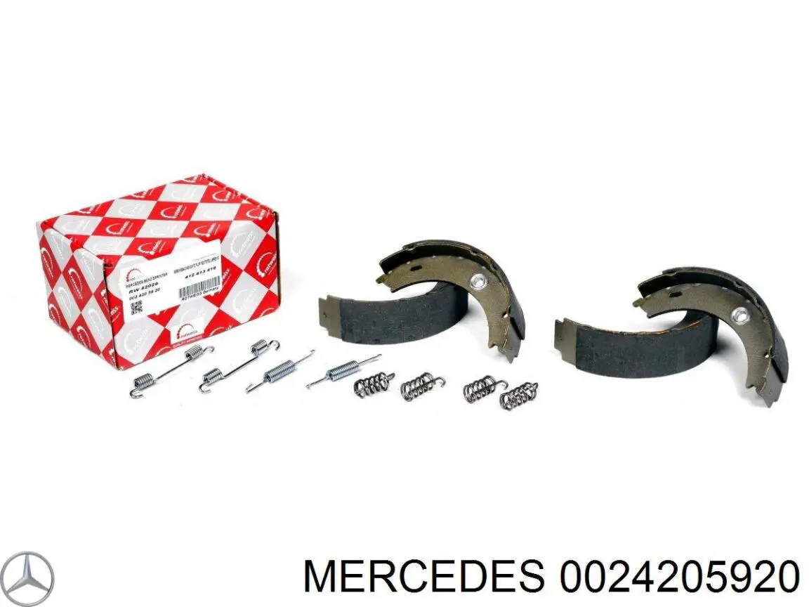 0024205920 Mercedes колодки ручника/стоянкового гальма