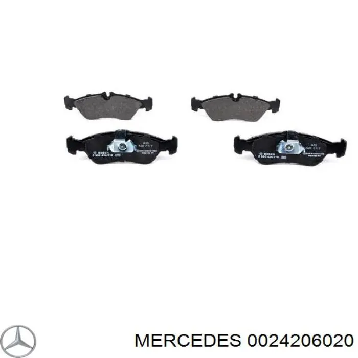 0024206020 Mercedes колодки гальмові задні, дискові