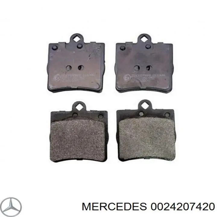 0024207420 Mercedes колодки гальмові задні, дискові