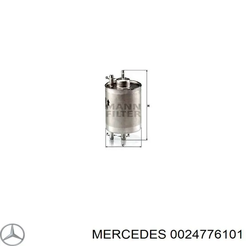 0024776101 Mercedes фільтр паливний