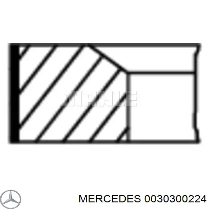 Кільця поршневі на 1 циліндр, STD. на Mercedes E (A124)