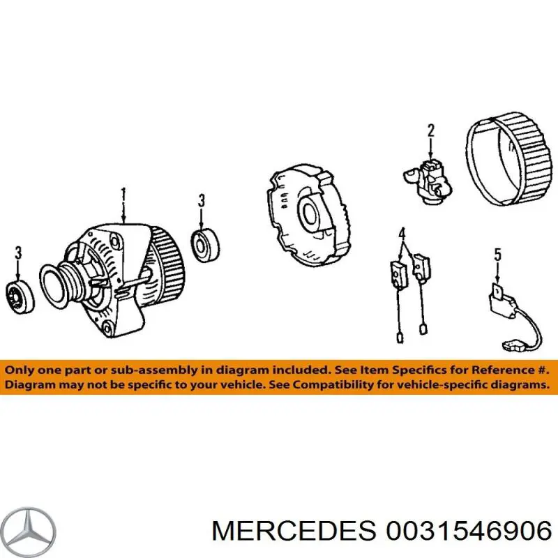 A003154690664 Mercedes реле-регулятор генератора, (реле зарядки)