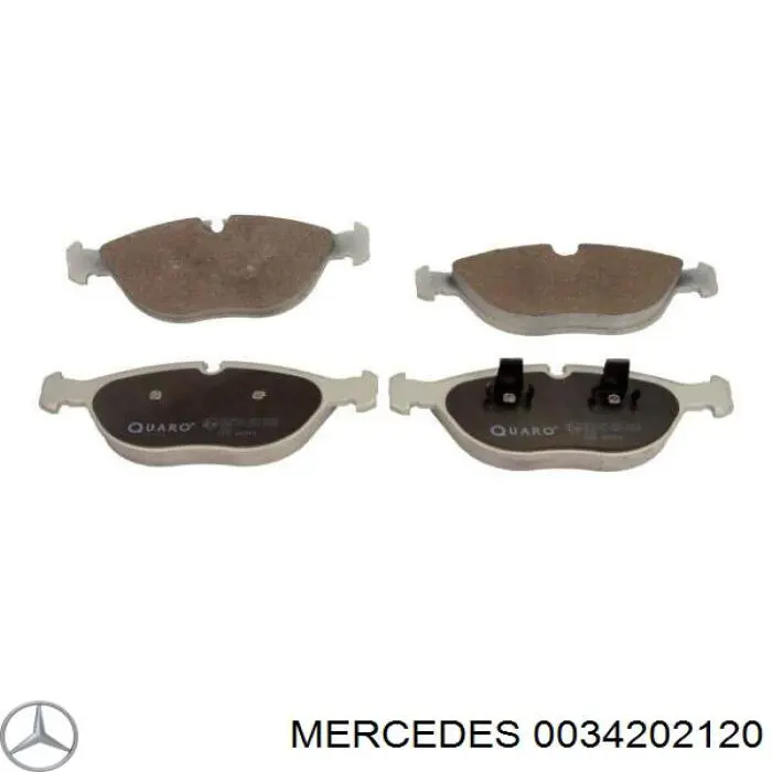 0034202120 Mercedes колодки гальмівні передні, дискові