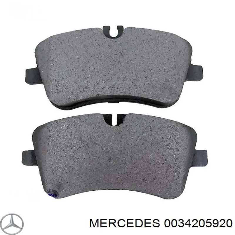 0034205920 Mercedes колодки гальмівні передні, дискові
