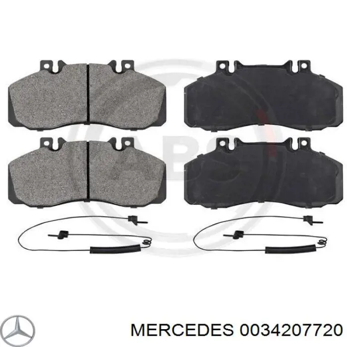 Колодки гальмові задні, дискові 0034207720 Mercedes