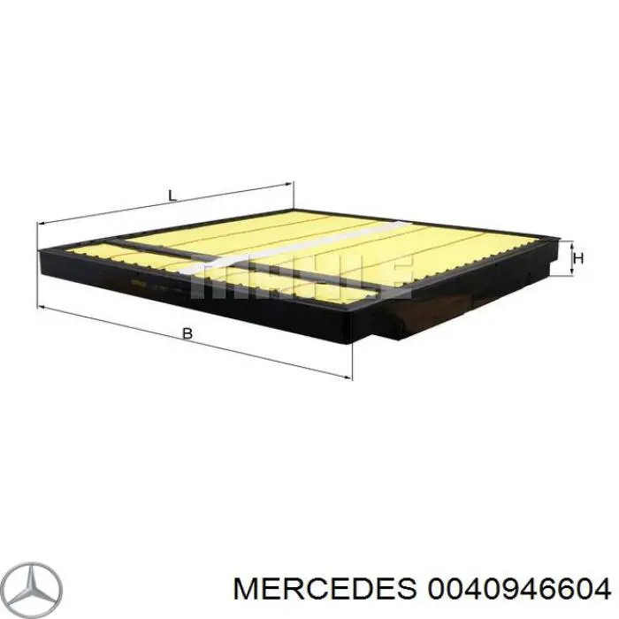 0040946604 Mercedes фільтр повітряний