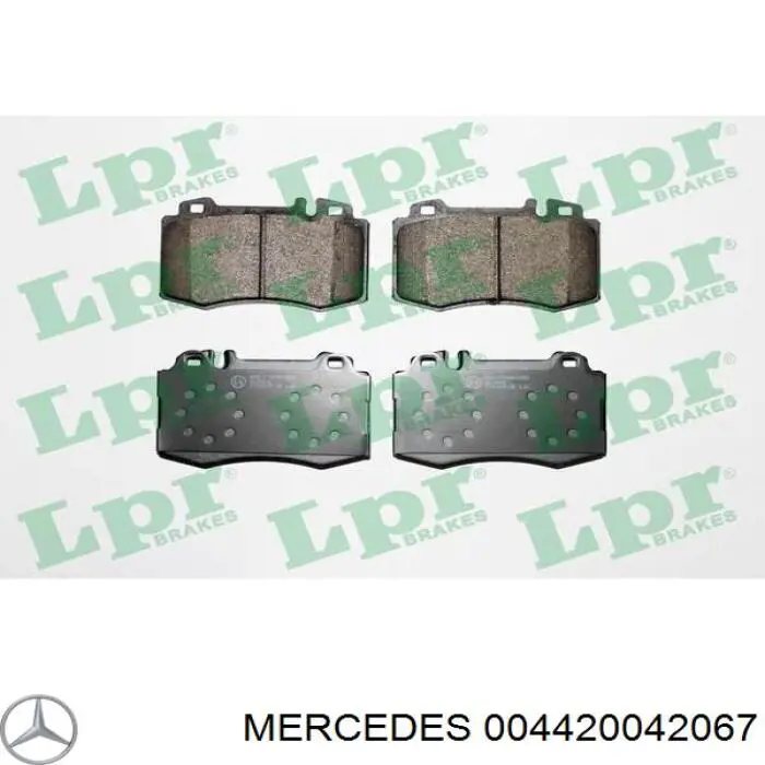 Колодки гальмівні передні, дискові 004420042067 Mercedes