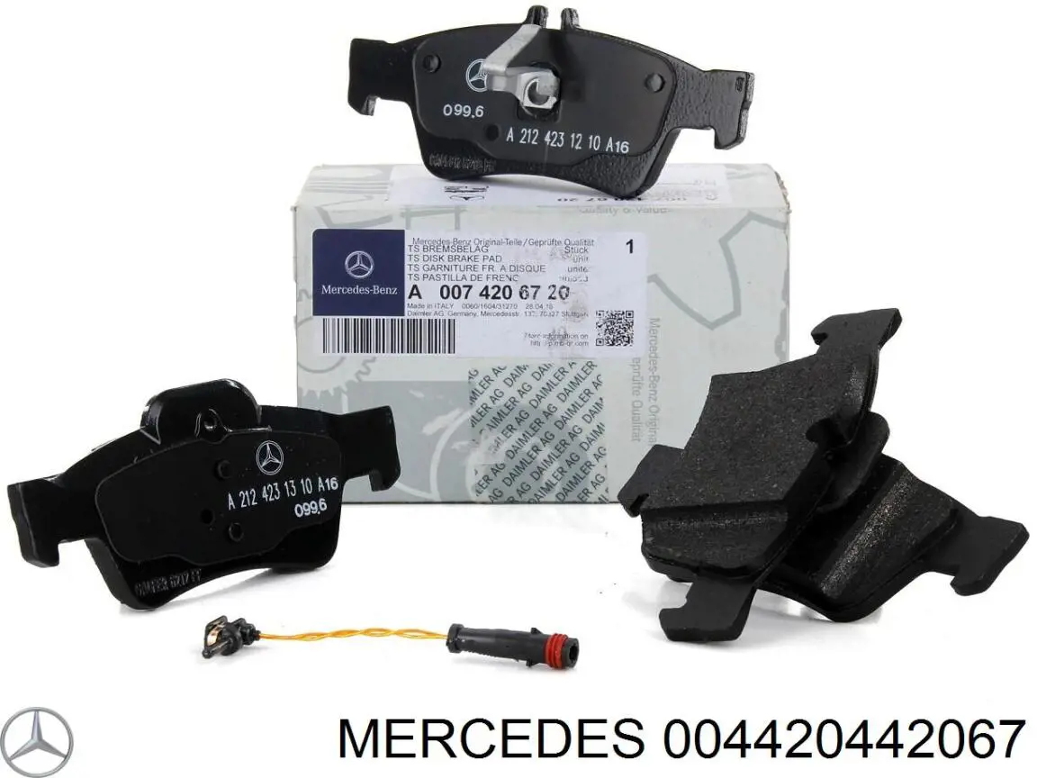 004420442067 Mercedes колодки гальмові задні, дискові