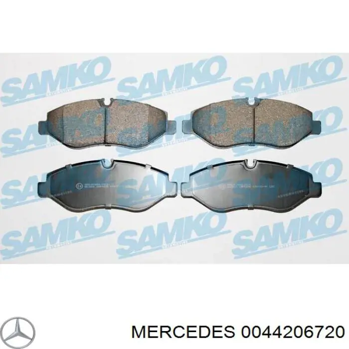 0044206720 Mercedes колодки гальмівні передні, дискові