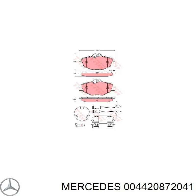 004420872041 Mercedes колодки гальмівні передні, дискові