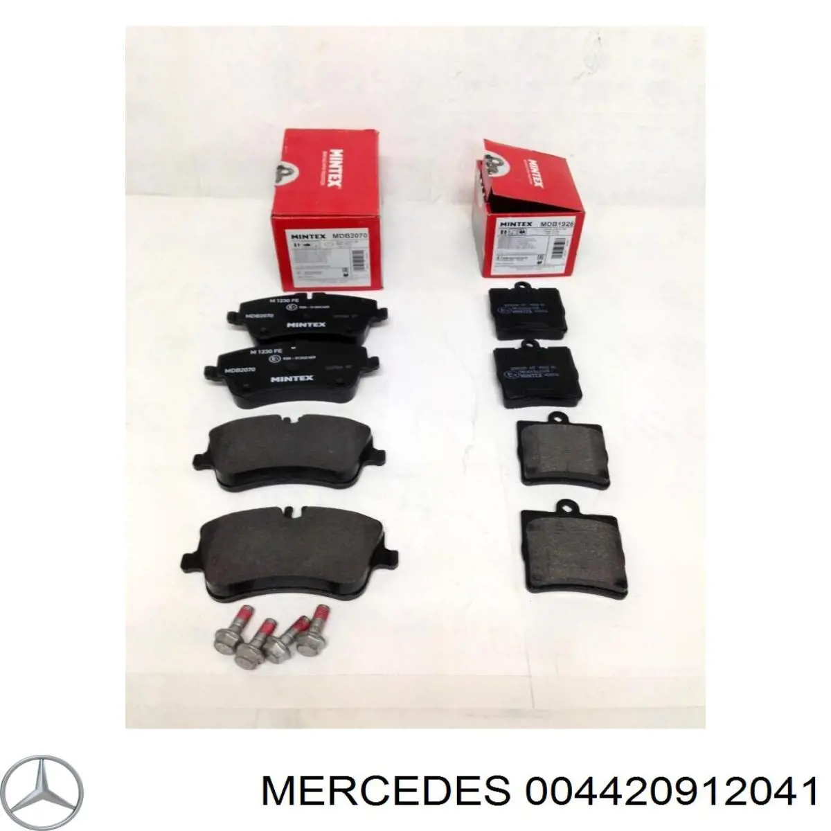 004420912041 Mercedes колодки гальмові задні, дискові