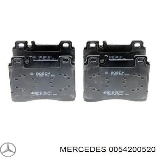 Колодки гальмівні передні, дискові 0054200520 Mercedes