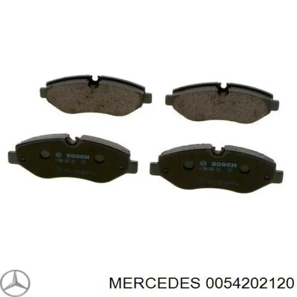 0054202120 Mercedes колодки гальмівні передні, дискові
