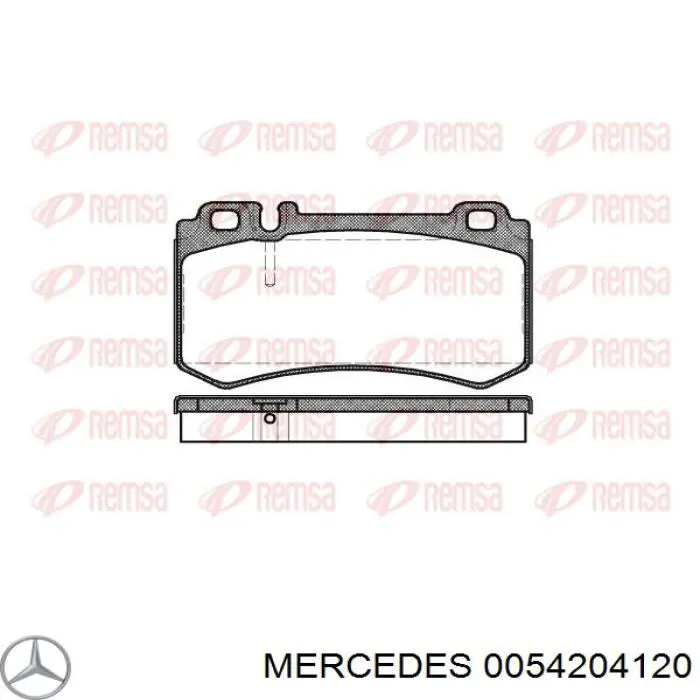 0054204120 Mercedes колодки гальмові задні, дискові