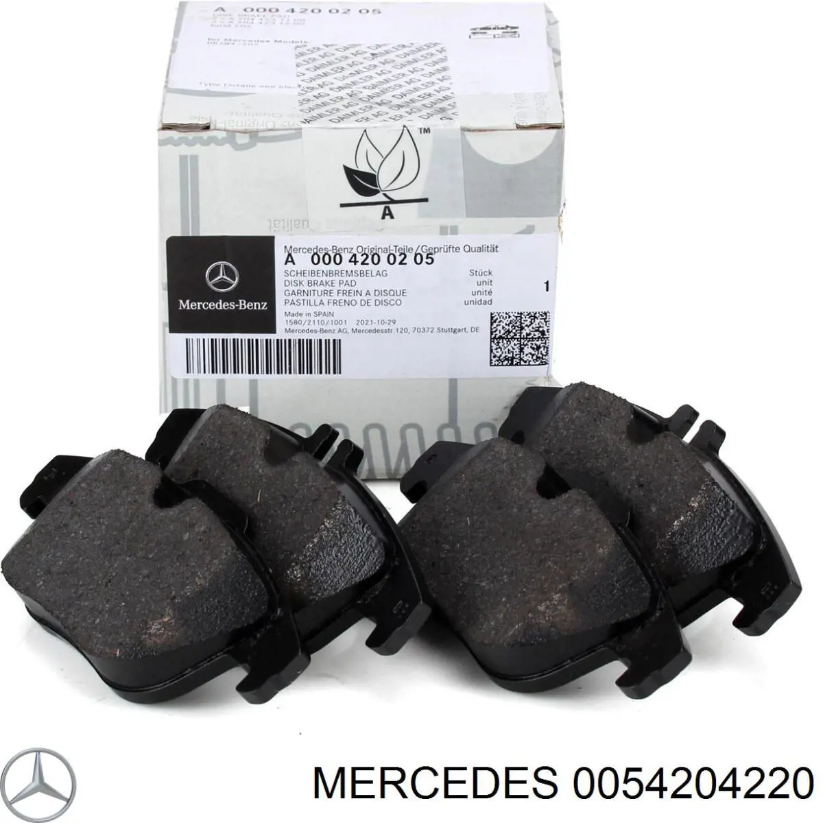 0054204220 Mercedes колодки гальмові задні, дискові