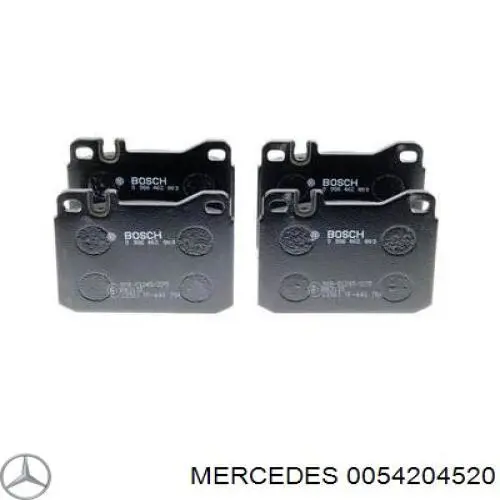 0054204520 Mercedes колодки гальмівні передні, дискові
