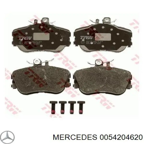 0054204620 Mercedes колодки гальмівні передні, дискові