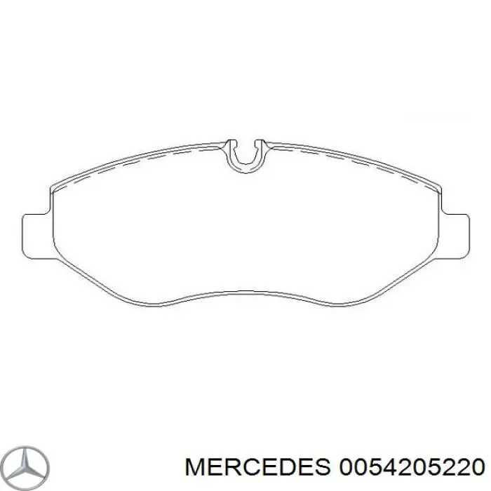 0054205220 Mercedes колодки гальмівні передні, дискові