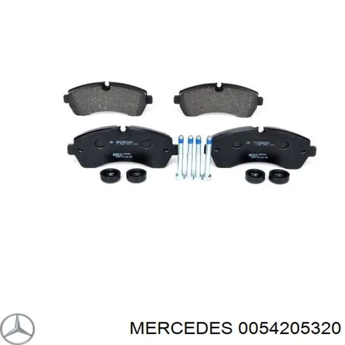 Колодки гальмівні передні, дискові 0054205320 Mercedes