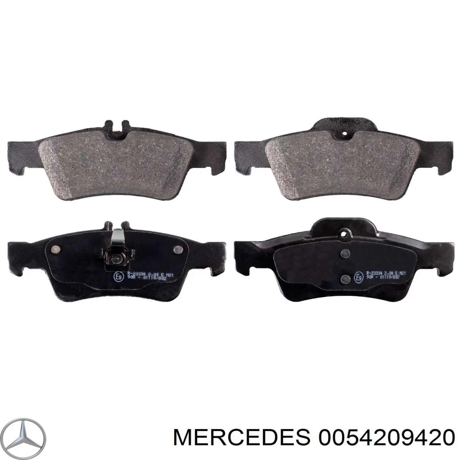 0054209420 Mercedes колодки гальмові задні, дискові