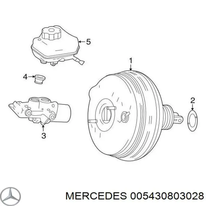 005430803028 Mercedes підсилювач гальм вакуумний