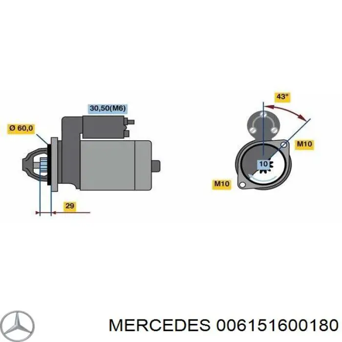 006151600180 Mercedes стартер