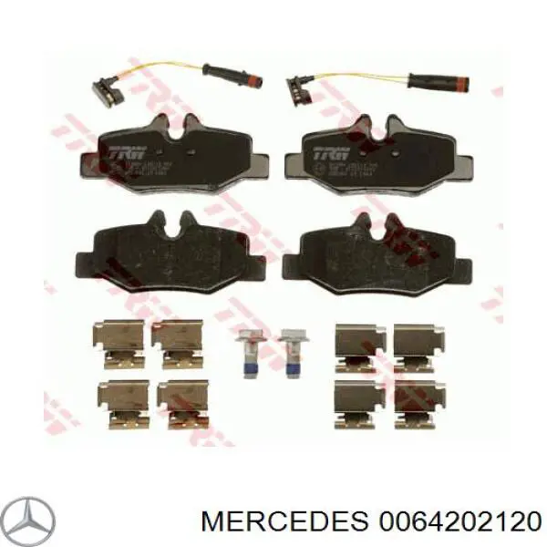 Колодки гальмові задні, дискові 0064202120 Mercedes