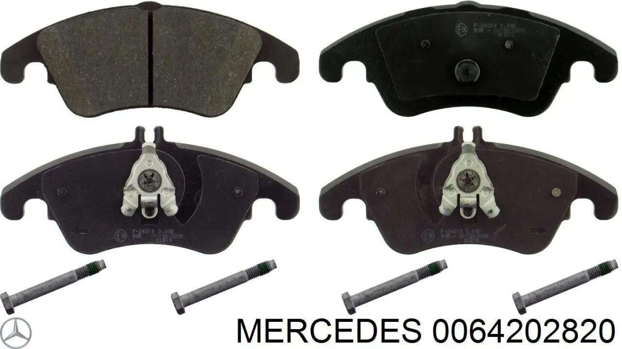 0064202820 Mercedes колодки гальмівні передні, дискові