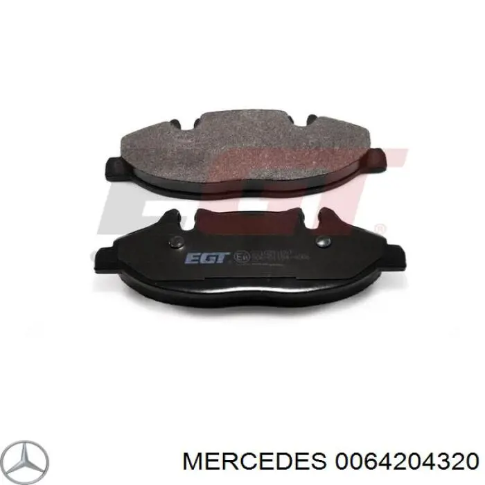 0064204320 Mercedes колодки гальмівні передні, дискові