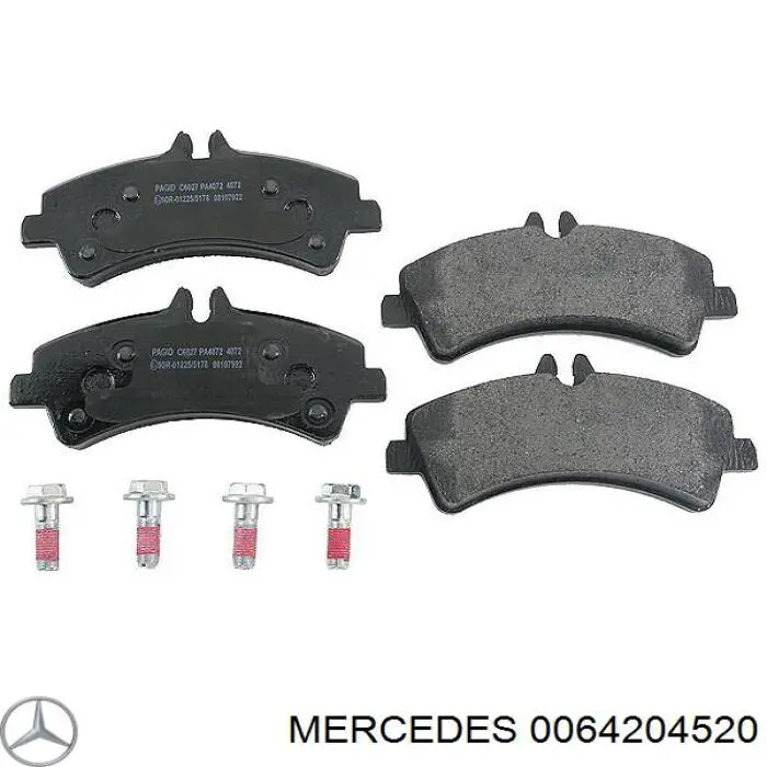 0064204520 Mercedes колодки гальмові задні, дискові