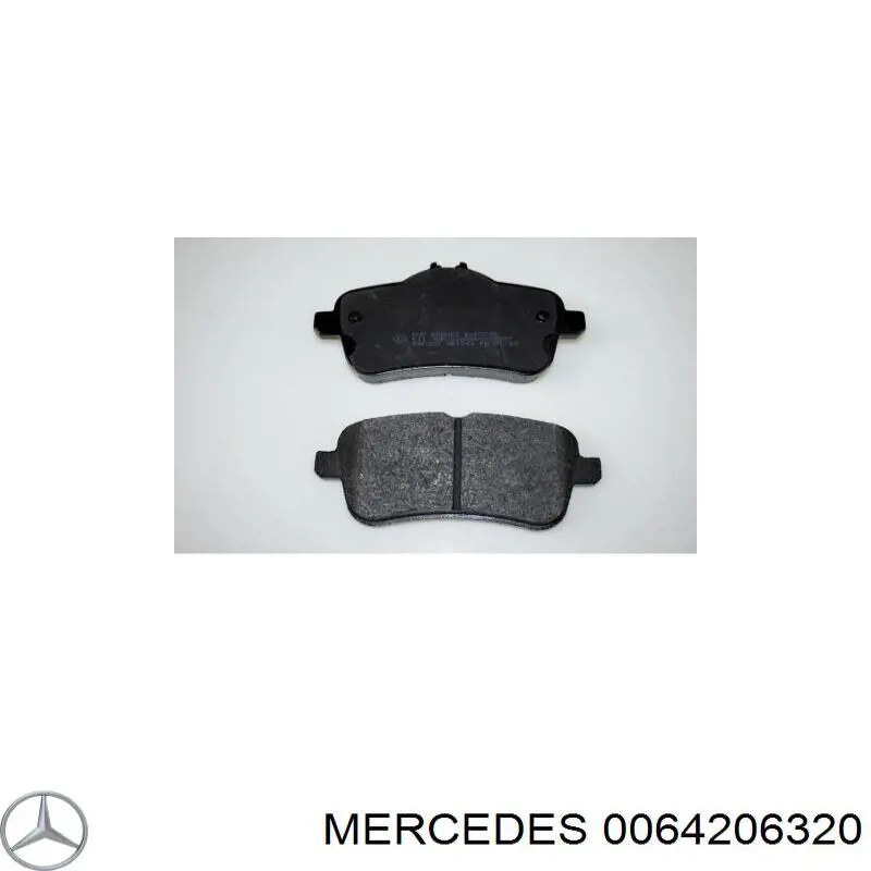 0064206320 Mercedes колодки гальмові задні, дискові