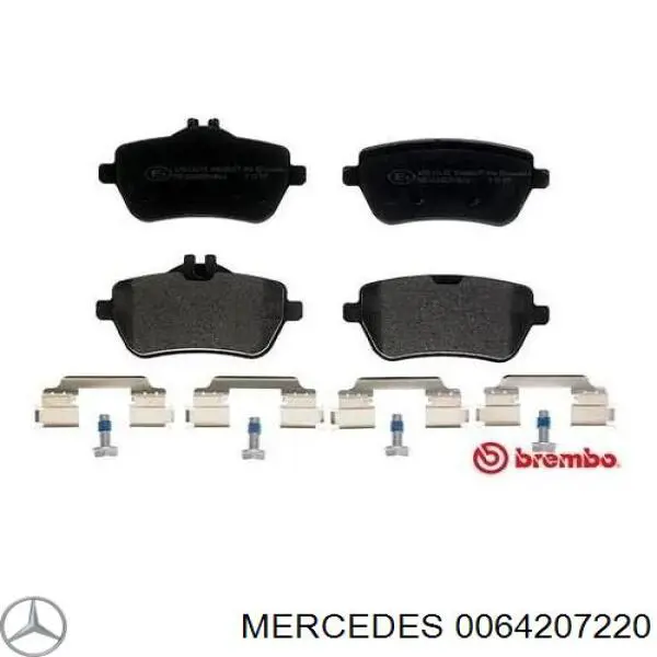 Колодки гальмові задні, дискові 0064207220 Mercedes