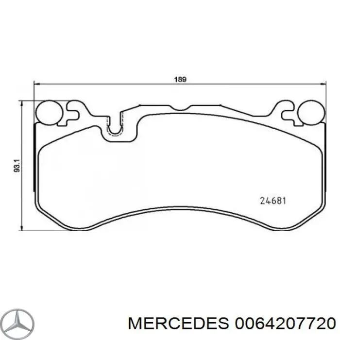 A008420412005 Mercedes колодки гальмівні передні, дискові