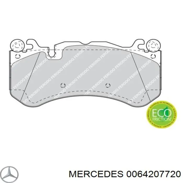 Купити A0084204120 Mercedes Колодки гальмівні передні, дискові