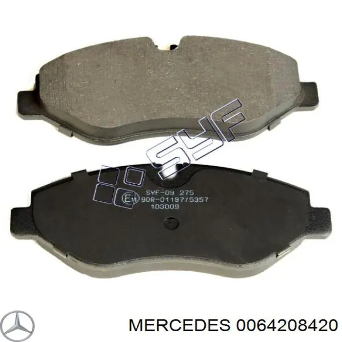 Колодки гальмівні передні, дискові 0064208420 Mercedes