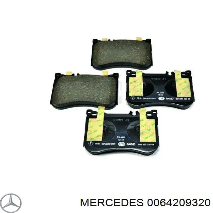 Колодки гальмівні передні, дискові 0064209320 Mercedes