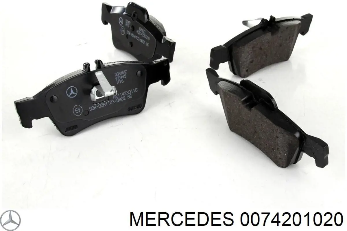 0074201020 Mercedes колодки гальмові задні, дискові