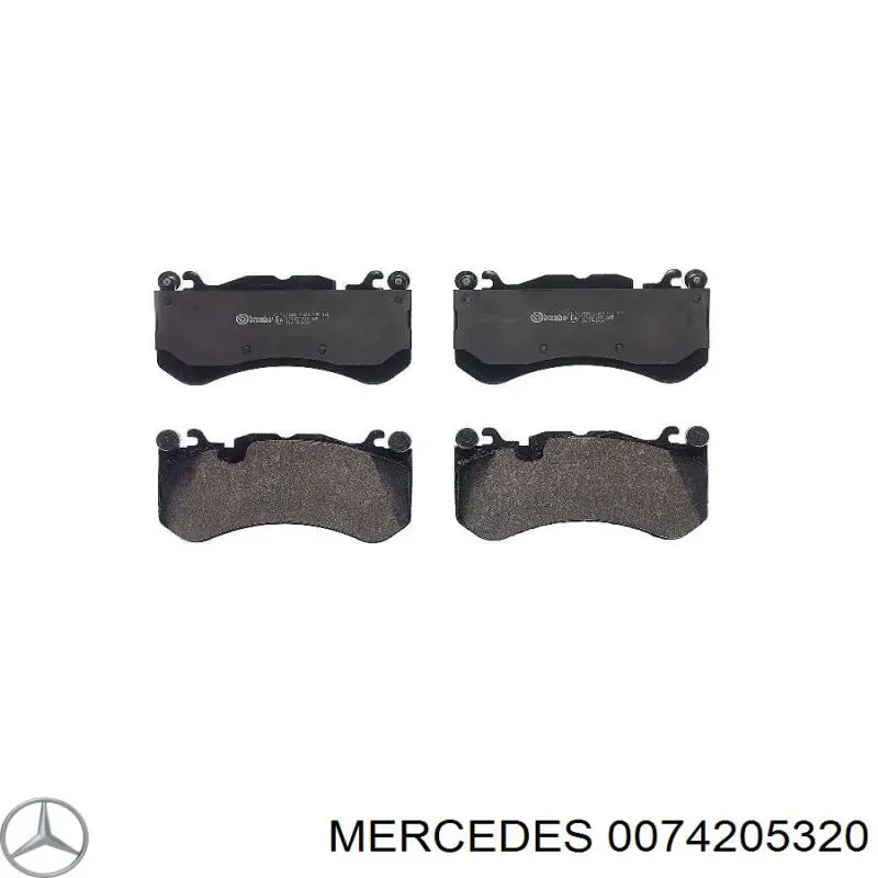 Колодки гальмівні передні, дискові 0074205320 Mercedes