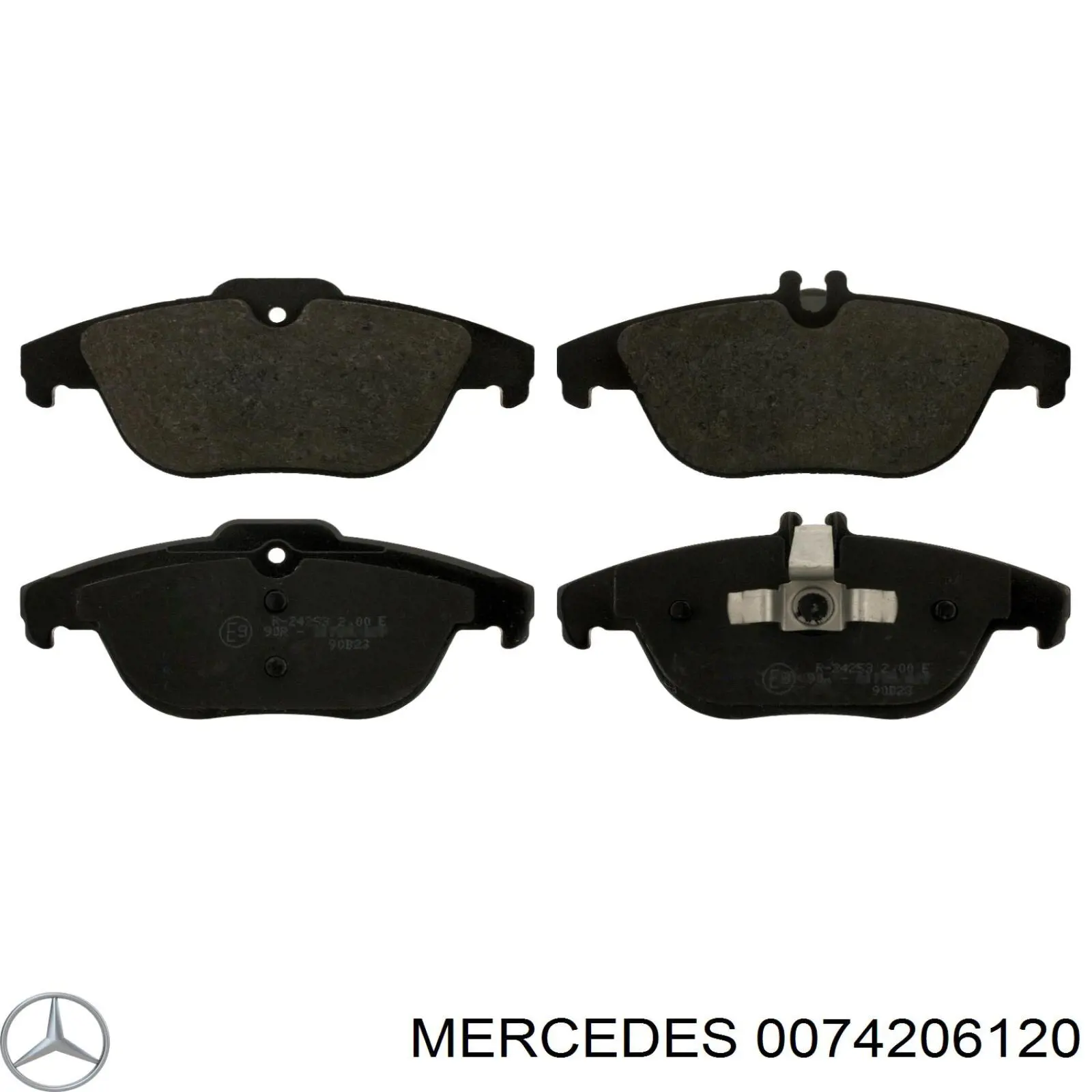 0074206120 Mercedes колодки гальмові задні, дискові