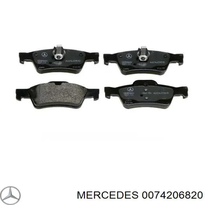0074206820 Mercedes колодки гальмові задні, дискові