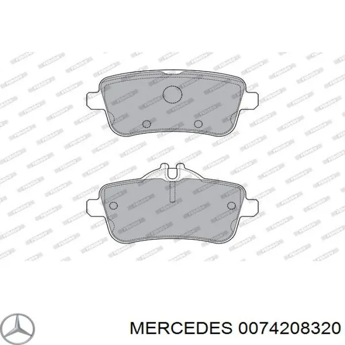 Колодки гальмові задні, дискові 0074208320 Mercedes