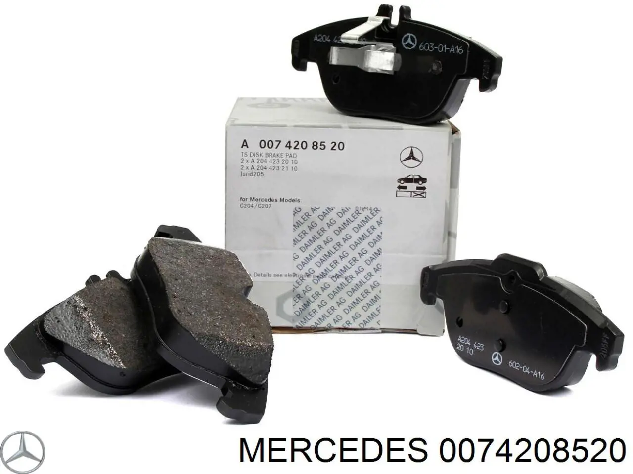 0074208520 Mercedes колодки гальмові задні, дискові