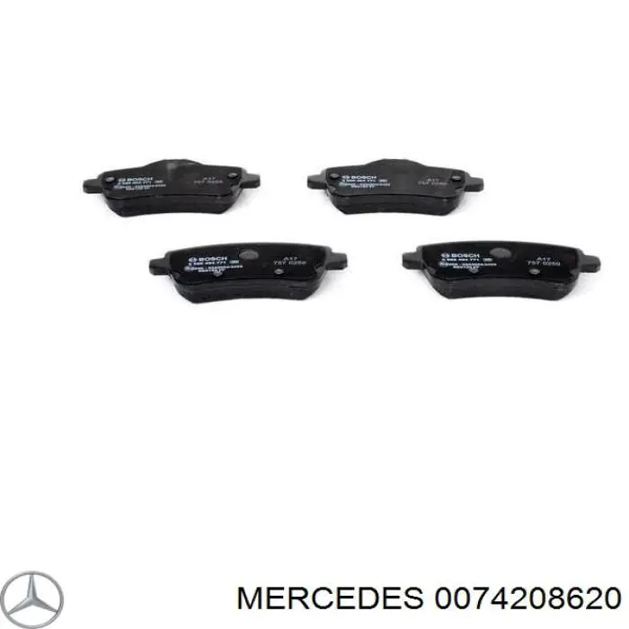 0074208620 Mercedes колодки гальмові задні, дискові