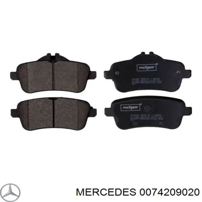 Колодки гальмові задні, дискові 0074209020 Mercedes