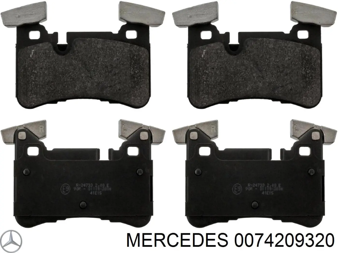 0074209320 Mercedes колодки гальмові задні, дискові