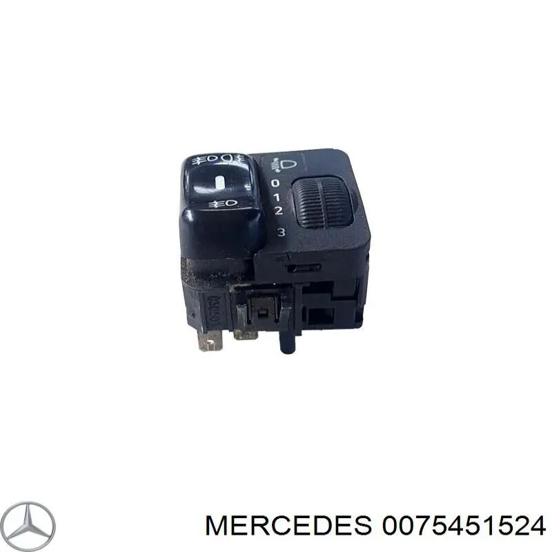 A0075451524 Mercedes Кнопка коректора фар